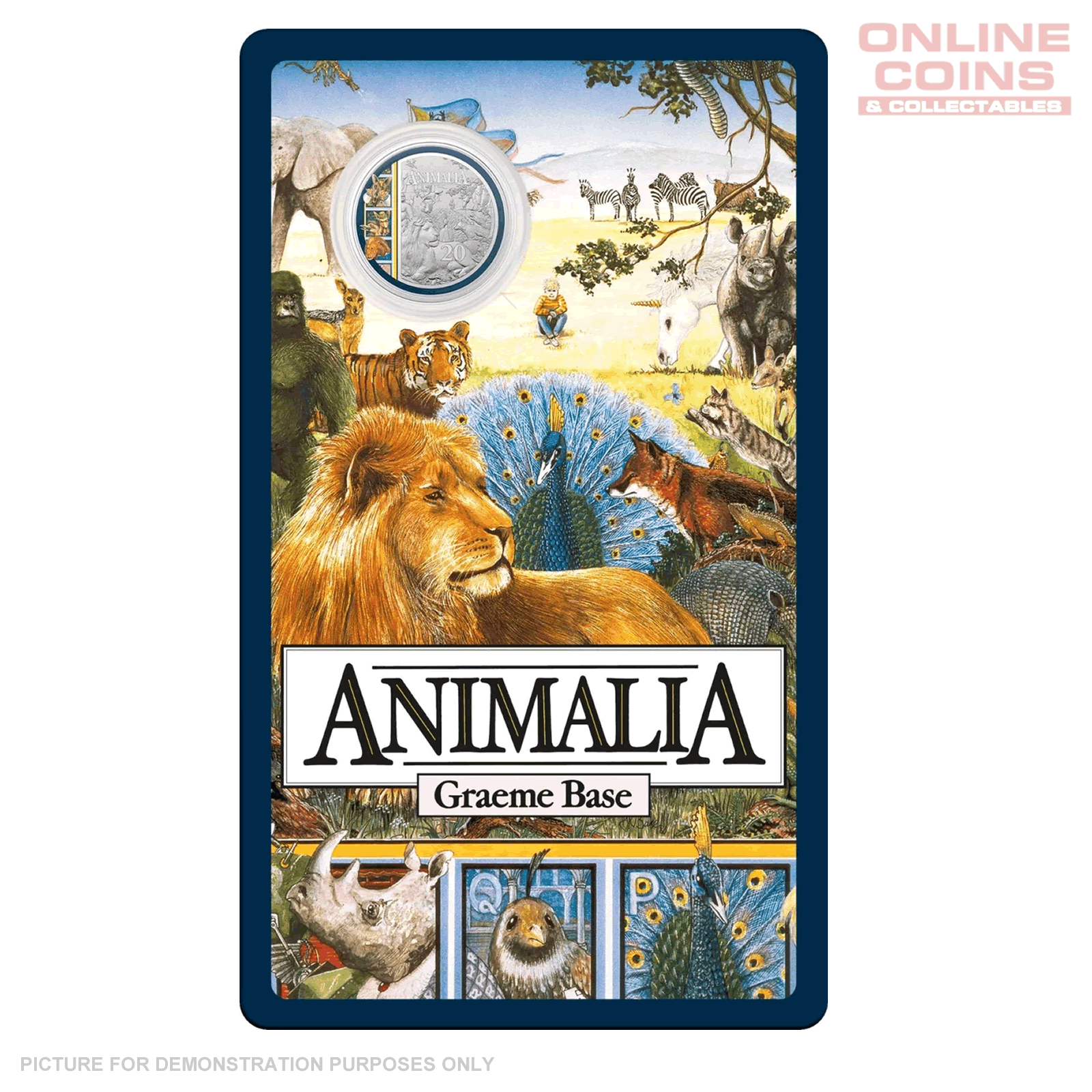 2021 Royal Australian Mint 35th Anniversary Of Animalia 20c Coloured Uncirculated Coin In Card